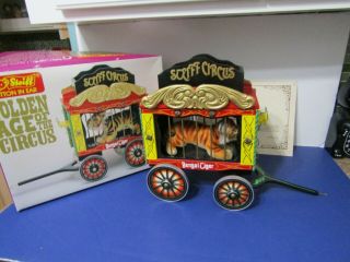 1988 Steiff Limited Golden Age Of The Circus Wagon With Bengal Tiger W Box