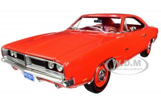 Box 1969 Dodge Charger R/t Red " Class Of ’69 " 1/18 Autoworld Amm1174