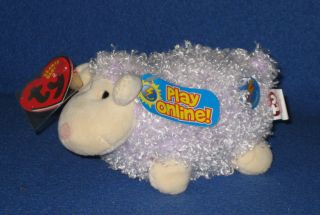Ty Shearsly The Lamb 2.  0 Beanie Baby - With Tag And Code