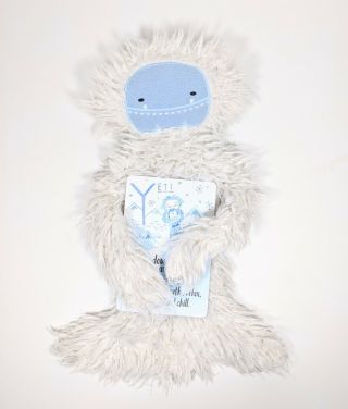 Slumberkins Yeti White With Blue Face & Card,  Made In The Us,  2017 Big Foot