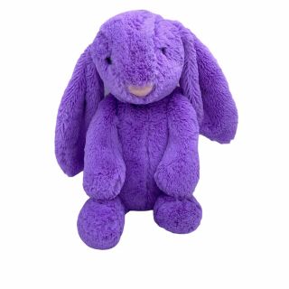 12 " Jellycat Medium Purple Bashful Bunny Rabbit Plush Iris Stuffed Toy