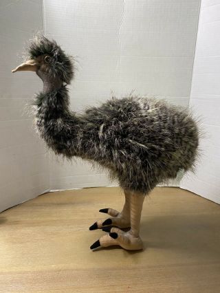 Emu Bird Plush Thomas Boland & Co 2000 Hansa Realistic 18” Wired Legs