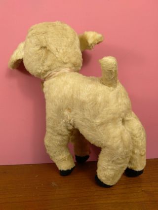 Vintage Gund ? Rubber Face Lamb Stuffed Animal Plush toy music no label 2