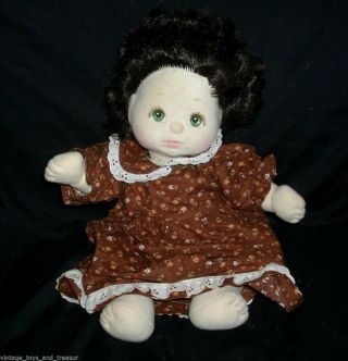 Vintage 1985 Mattel My Child Doll Brown Hair Baby Girl Stuffed Animal Plush Toy