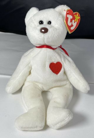Ty Beanie Baby Valentino The Bear Mwmt Collectible Plush Animal