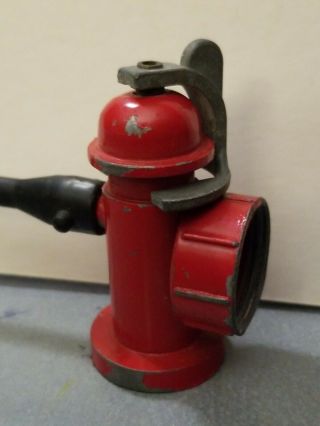 Vintage Metal Toy Tonka Fire Hydrant With Wrench & Hose