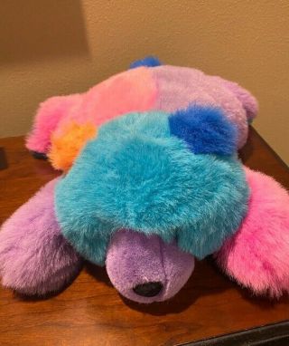 Htf 1998 Vtg Multicolor Rainbow Large 17 " Swibco Cosmo Plush Bear