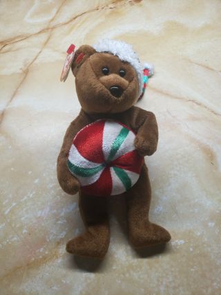 Ty Beanie Baby Yummy - Mwmt (bear 2005) Christmas