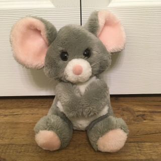 Vintage Dakin Wind Up Musical Mouse Plush Moving Head 1982