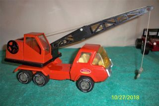 Tonka Crane Truck 1975 1099,  A Fully Old Toy Pressed Steel 12 " Long