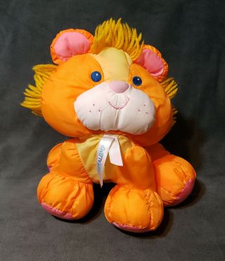 1993 Fisher Price Jungle Juniors Puffalump Lion Baby Plush Toy Tiger 10 "