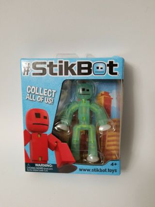 Zing Stikbot,  Translucent Light Green Stikbot Action Figure [glows In The Dark]