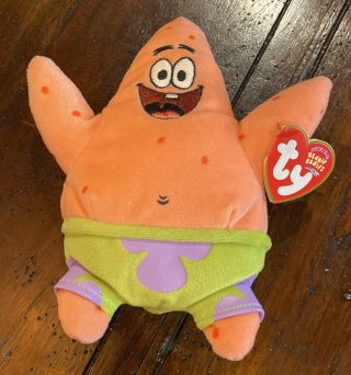 Patrick Star Plush Toy - Spongebob Squarepants 2004 - Ty Beanie Baby