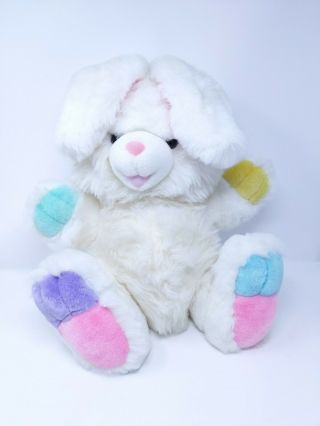 White And Pastel Bunny Rabbit Plush Sits 16 " Tb Trading Co Stuffed