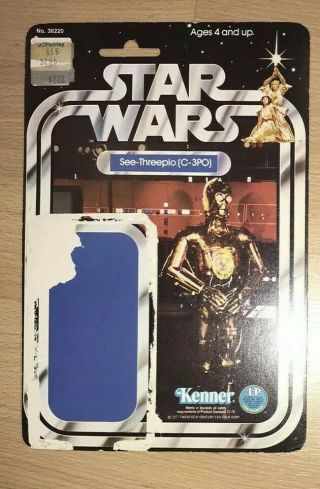 1977 Kenner Star Wars See - Threepio C - 3po 12 Back Vintage Card Back Only