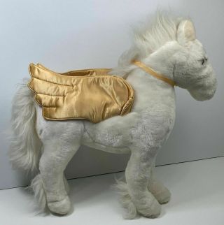 Vintage 1979 Dakin Pillow Pets White Pegasus Horse with Gold Wings 20 