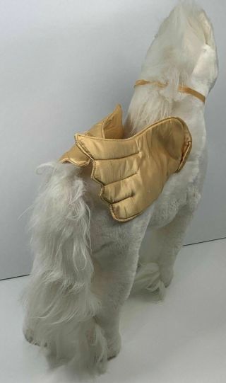 Vintage 1979 Dakin Pillow Pets White Pegasus Horse with Gold Wings 20 