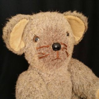 Vintage Mouse Teddy Bear Plush Stuffed Animal Jointed Artist OOAK Toy Doll 2