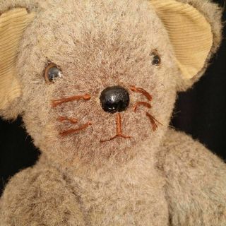 Vintage Mouse Teddy Bear Plush Stuffed Animal Jointed Artist OOAK Toy Doll 3