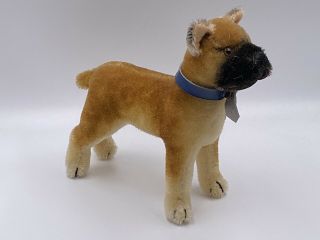 Vintage Steiff German Mohair Sarras Boxer Dog Canine K9 Toy Doll Tags 2