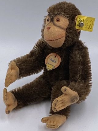 Vintage Steiff German Mohair Jocko Monkey Jointed Toy Doll Tags 2