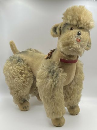 Vintage Steiff German Mohair Snobby Poodle Jointed Dog K9 Toy Doll Tags