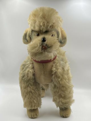 Vintage Steiff German Mohair Snobby Poodle Jointed Dog K9 Toy Doll Tags 3