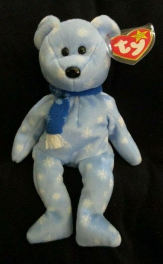 Ty Beanie Baby 1999 Holiday Teddy Bear Dob December 25,  1999 Mwmt