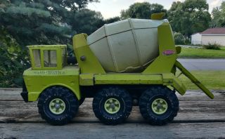 1970s Mighty Tonka Ready Mixer Cement Truck 3950 Lime Green Tandem Axel