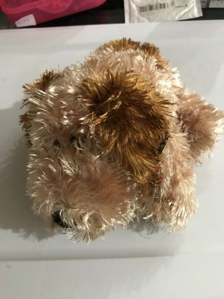 Ty 2005 Floppy Brown Tan Fiddle Shaggy Puppy Dog Plush 12 " Squeaks