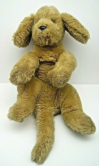 Vintage 1985 Gund Muttsy Stuffed Plush Dog Suede Paws 1361 Golden Retriever 18 "
