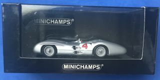 1:43 Minichamps Mercedes - Benz W196 Silver 1954 Kling 4 Le 1 Of 1824 Diecast