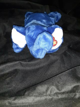 Vintage Rare Ty Beanie Buddy Peanut Royal Blue Elephant 1998