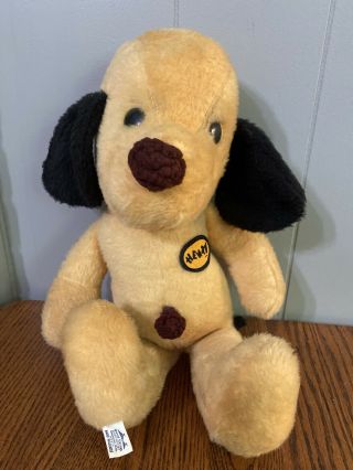 Vintage Animal Fair Henry 18” Stuffed Plush Yellow Dog Henry Nametag