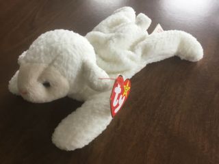 Ty Fleece The Lamb Beanie Baby - With Tags