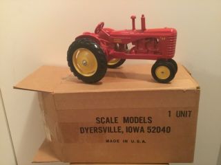 Vintage Rare Massey 1:16 Scale Row Crop Model 44 Die Cast Metal Toy Farm Tractor