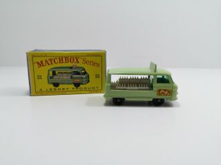 1966 Lesney Matchbox No.  21 Milk Delivery Truck W/ Box