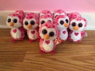 Ty Juliet Pink Penguin 6 " Beanie Boo Easter Basket Party Favor - 11 Avail