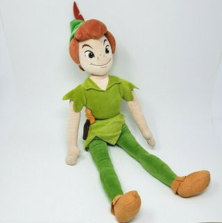 20 " Disney Store Peter Pan Neverland Stuffed Animal Plush Toy Doll Green Boy