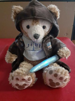 Disney Parks Duffy Bear Plush With Star Wars Jedi Academy Outfit And Light Saber