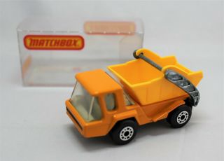 " Matchbox Superfast No37 Skip Truck In " Rarer Orange With Yellow Skip " German