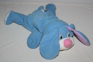 1998 Fisher Price Blue Rumple Rumble Puppy Dog Plush Stuffed Toy Vintage 17 "