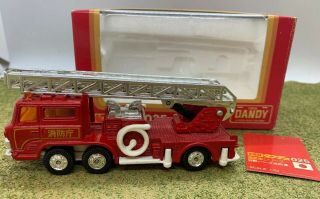 Tomica Dandy 025 Hino Aerial Ladder Fire Engine Truck 1/82 Made In Japan De - 025