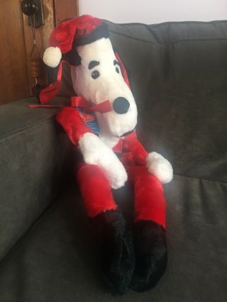 1950’s My Toy Plush Pals Stuffed Skinny Weird Snoopy Santa Claus W/ Tag
