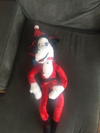 1950’s My Toy Plush Pals Stuffed Skinny Weird Snoopy Santa Claus w/ Tag 3