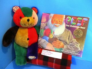 Princess Soft Toys Peef The Christmas Bear Plush And Book (310 - 131 - 3)