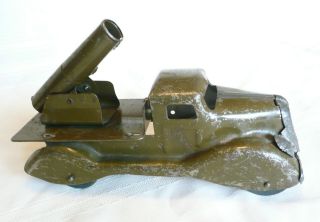 Antique Marx Army Anti Aircraft Gun Cannon Pressed Steel