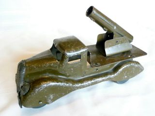 Antique Marx Army Anti Aircraft Gun Cannon Pressed Steel 3