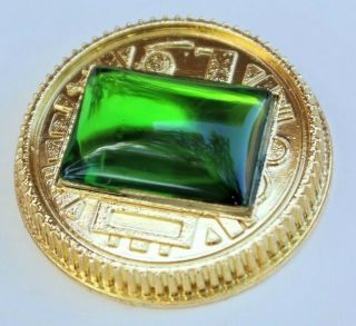 Green Crystal Coin - Gold Made For Bandai Legacy Morpher