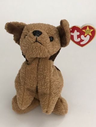 Ty Beanie Baby: 1996 Tuffy: Tan/brown Welsh Terrier